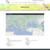 Реализована интерактивная карта с активными точками продаж продукции компании, портфолио SPRAVA Agency