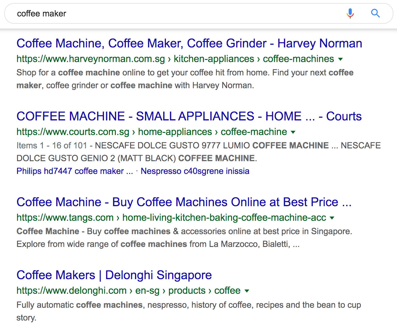 топ-результаты по поиску «coffee maker»