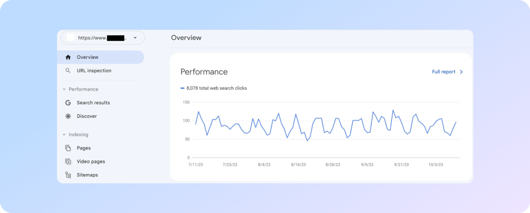 Оглядовий екран у Google Search Console