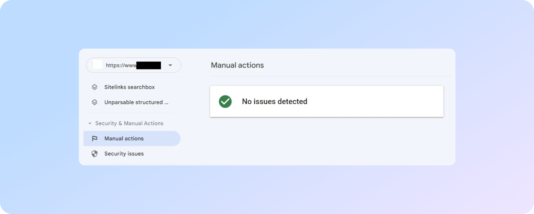 Звіт про проблеми безпеки та заходи, вжиті вручну в Google Search Console