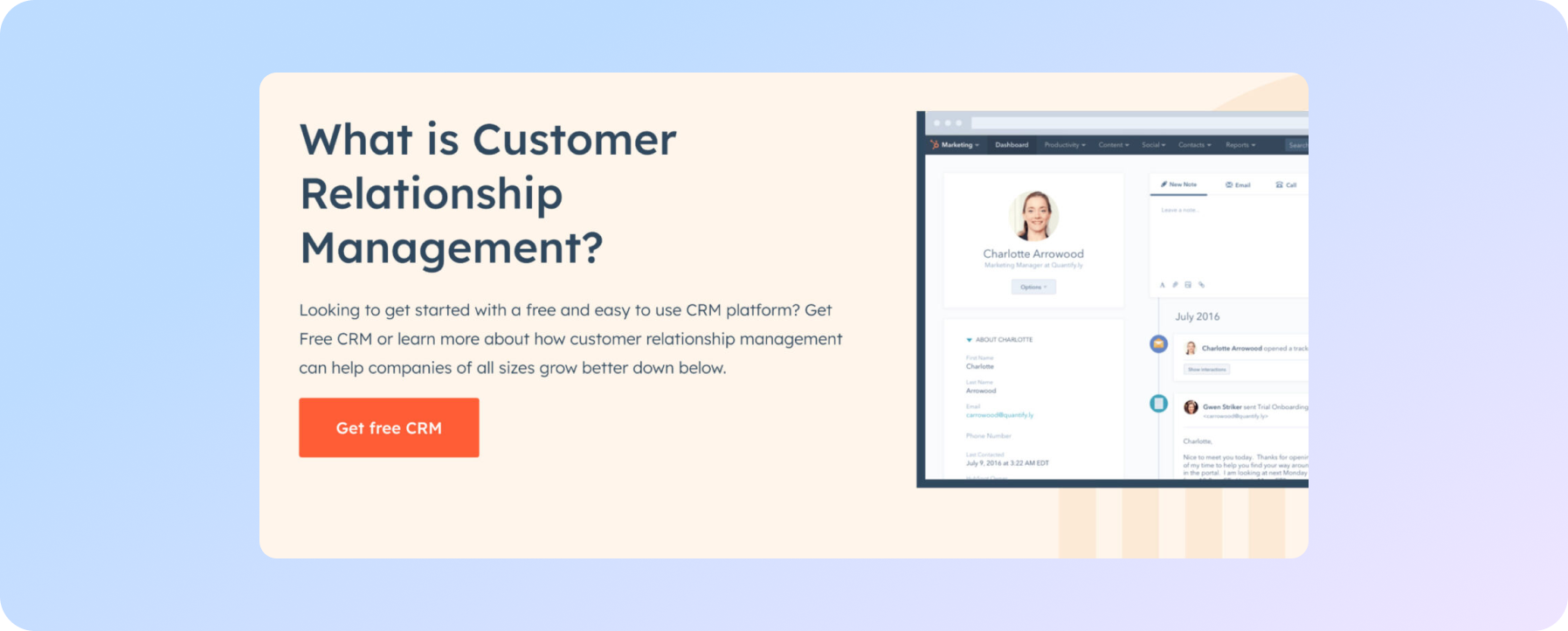 приклад як ранжується HubSpot за ключовим словом «crm»